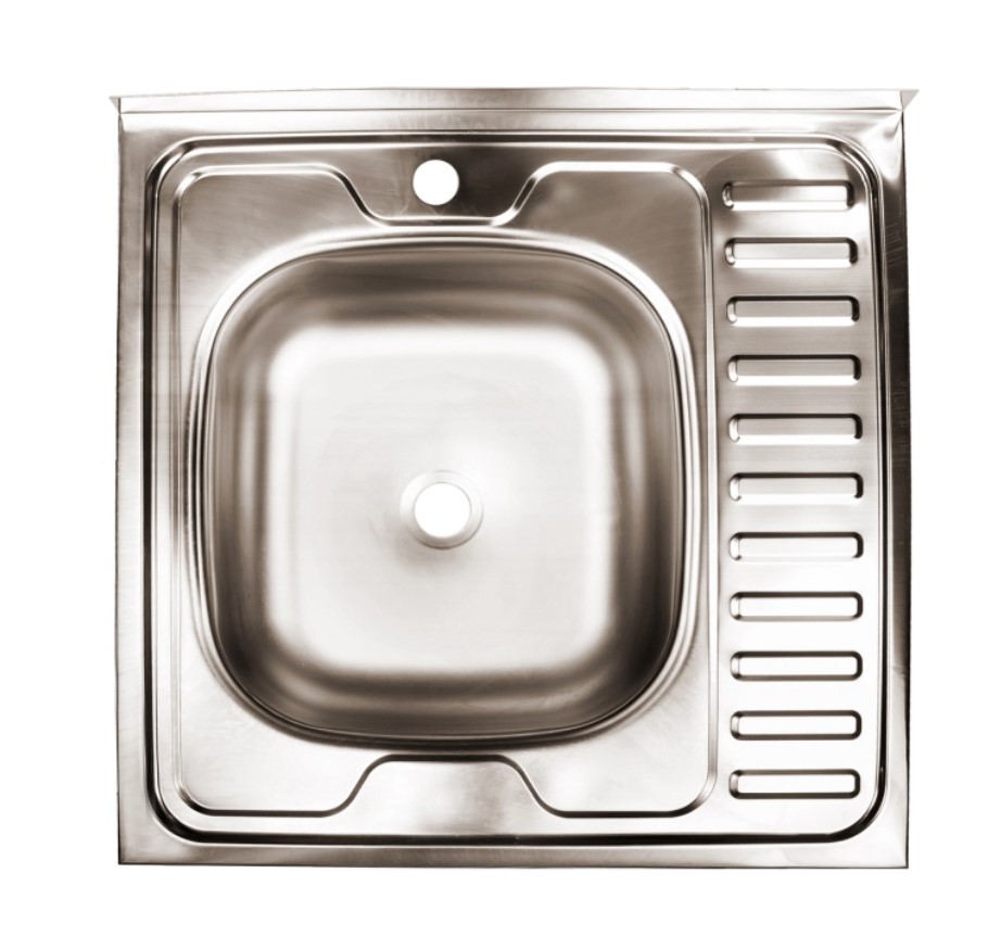 Мойка накладная MIXLINE (60*60 (0,4) лев вып 1 1/2 13 см с сифоном (ширина 60))